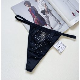 Tezenis Szatén G-String Tanga, Strasszokkal