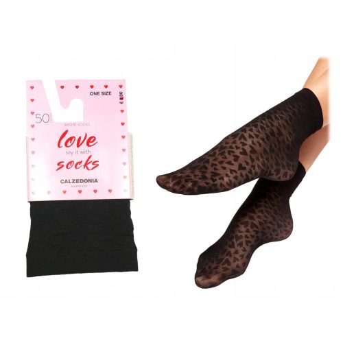 Calzedonia 50 denes Rövid Szárú Zokni, Szívmintával